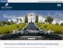Tablet Screenshot of hillsidememorial.org